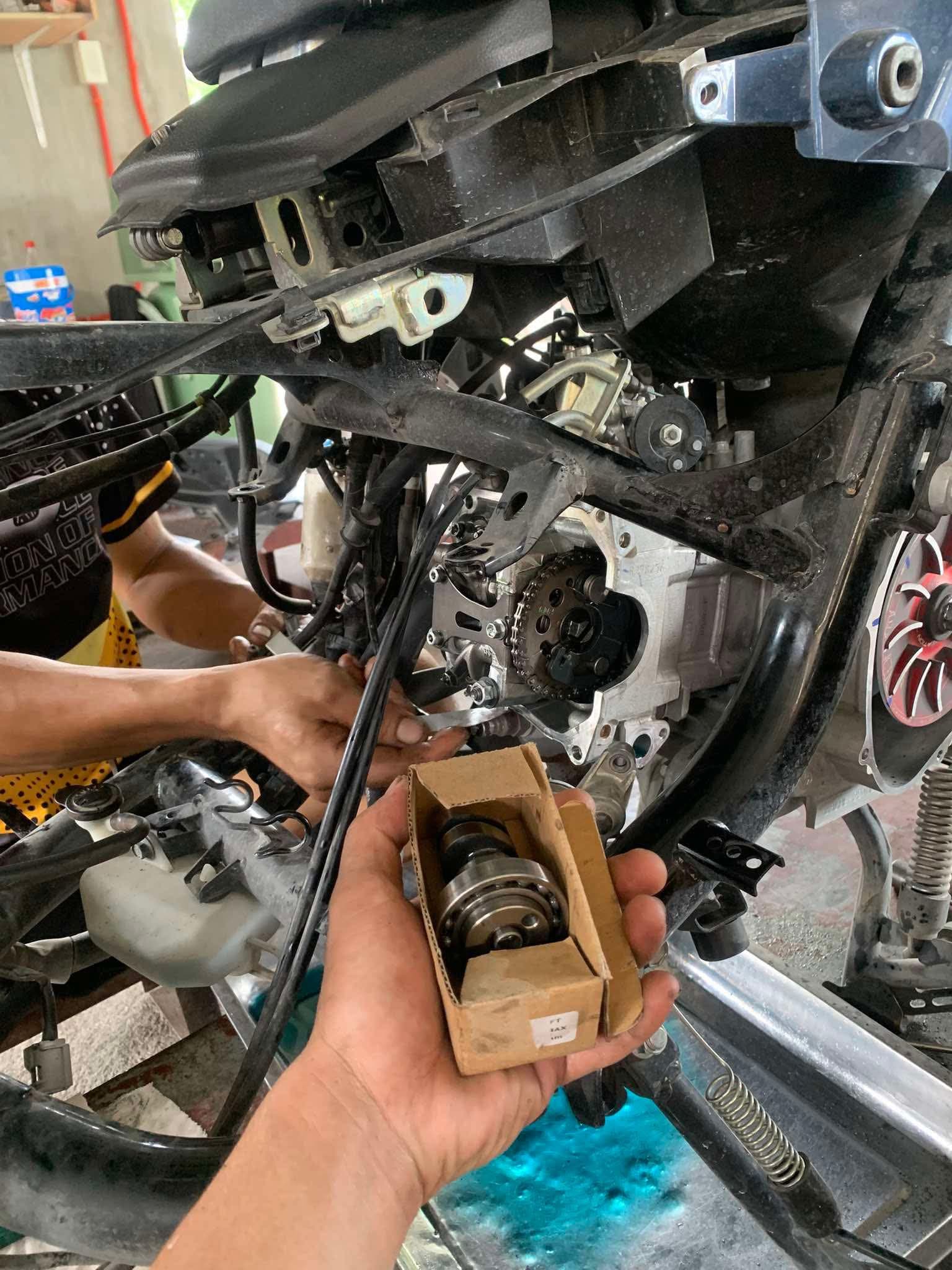 Routine motorcycle maintenance service